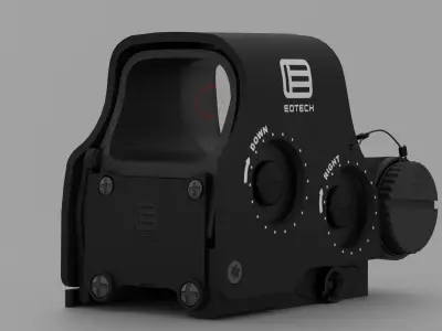 Holo Sight Scope Low-Poly  Free low-poly 3D model
