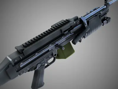 MG4 Machine Gun Hi-Res 3D model