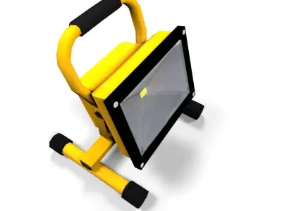 Low-poly Lamp led flood light Low-poly 3D model