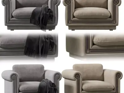 Armchair en arabe 3D model purchase