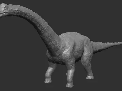 Sauropoda - Long Neck Dinosaur Low-poly 3D model