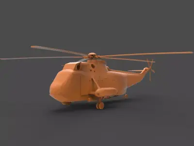 Kaman UH-2 navy 3D print model