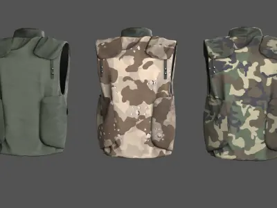 body armor flak jacket Free low-poly 3D model