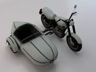 Hagrids Motorcycle Low-poly 3D model