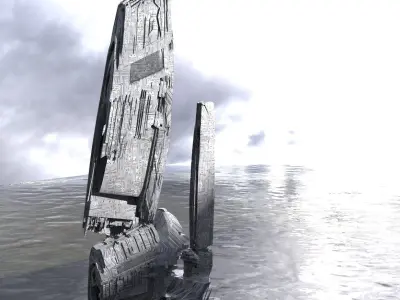 Halo Forerunner Inspired Tower 5  3D model