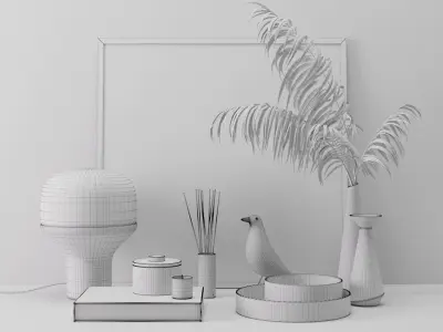 Decorative set 01 3D model