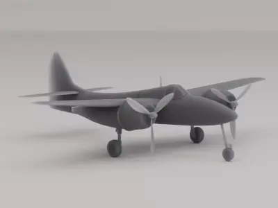 Grumman F7F Tigercat 3D print model