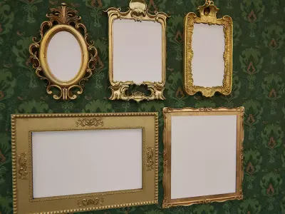 Victorian Picture Frames Low-poly 3D model