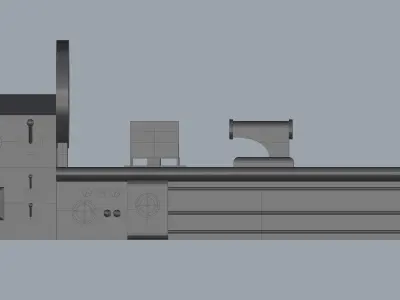 Roll Turning Lathe Machine 3D model