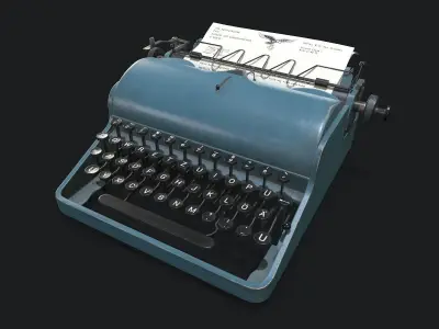 Olympia Typewritter Low-poly 3D model