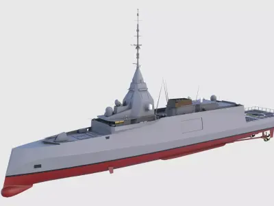 FTI Belharra Frigate Low-poly 3D model