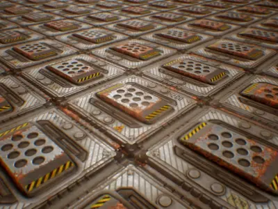 PBR Seamless Sci-Fi Texture 51 Low-poly 3D model
