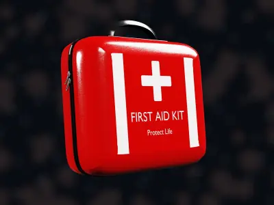 NZ MedKit Low-poly 3D model