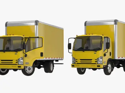Box Truck Generic Simple Interior 3D model