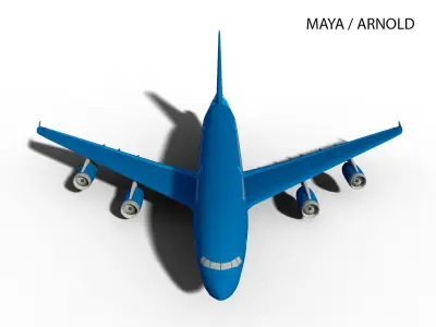 AIRBUS A380-800  Low-poly 3D model