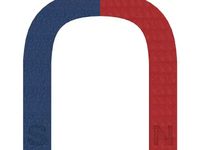 Horseshoe Magnet Clip Art 3D model