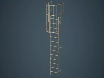 Ladder 4A Low-poly 3D model