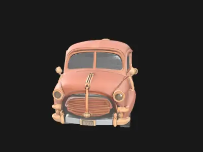 Steampunk Van 3D Model RetroFuturistic Victorian Era Low-poly 3D model