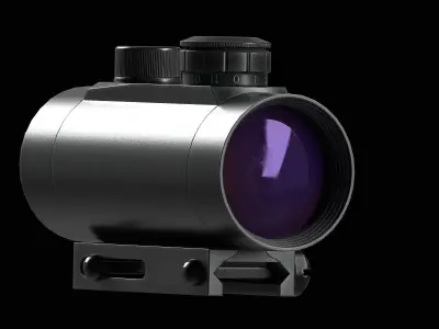 Collimator scope Tasco ProPoint 1x42 Low-poly 3D model
