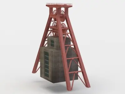 Shaft tower Low-poly 3D model purchase
