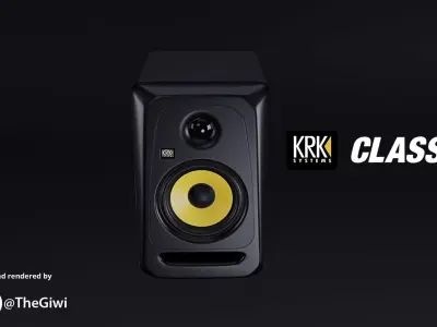  KRK Classic 5 Studio Monitor Speakers Free 3D model