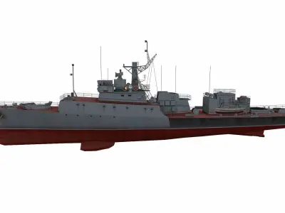 Grisha-class corvette Low-poly 3D model