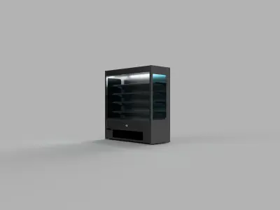 Triple Door Refrigerated Display Merchendiser 3D model