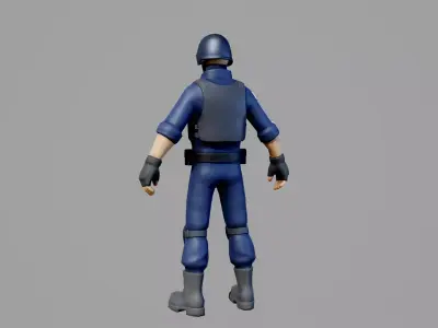 Stylized Tactical Characters Pack Low-poly 3D model