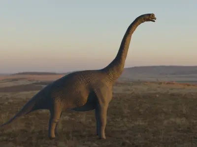 brachiosaurus rigged 3D model