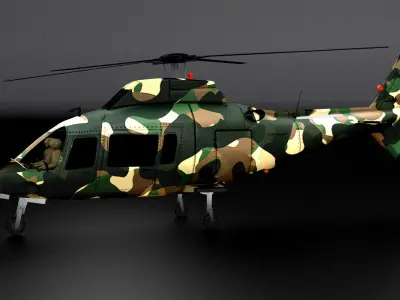 Agusta-hirundo-a109 Low-poly 3D model