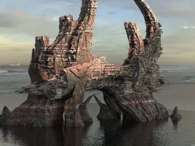Alien Monolith Shard 4  3D model