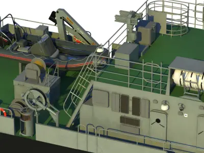 21980 Grachonok class anti saboteur ship model 3D model