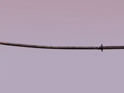 Katana samurai sword Free 3D model 2