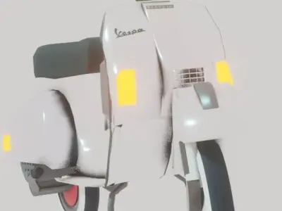 1981 Vespa PX150 White 3D model