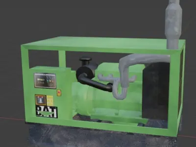 Baterpillar Diesel Generator Free 3D model