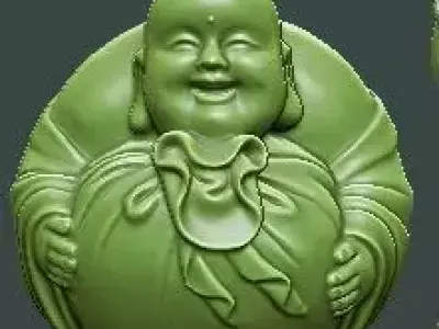 Golden rice bag Maitreya Buddha Free 3D print model