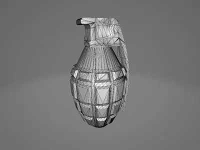Grenade low poly Free low-poly 3D model