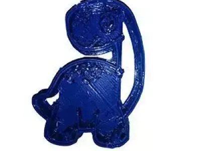 Dino cookie cutter 3D model 14