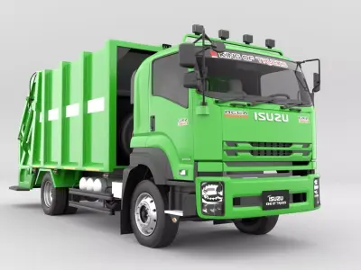 ISUZU DECA-GXZ360 Garbage Truck 3D model