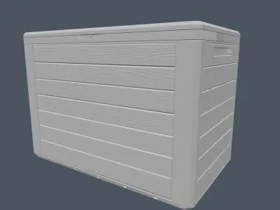 Wooden Box 3D model 3