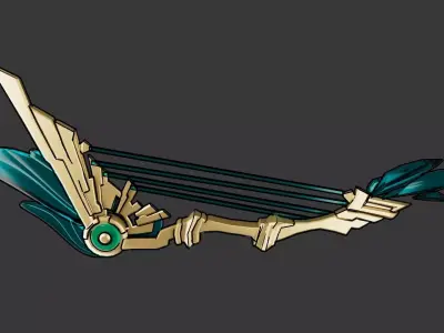 BOW FROM GENSHIN IMPACT  Low-poly 3D model