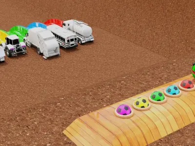 Vehicle Dibbing on the Color pool 3D model
