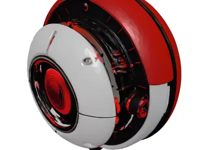 Futuristic Robotic Eye 3D Model 3D model