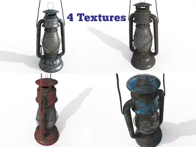 Old Lamp Lantern - Game ready lowpoly model 3D model