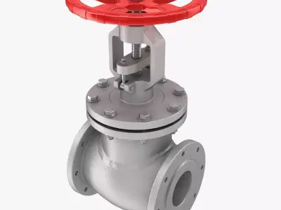 Gate Valve Low-poly 3D model purchase