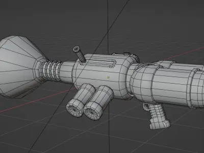 Toon Gun Low Poly Low-poly 3D model