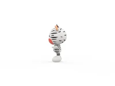 Character016 Zebra Animal Low-poly 3D model