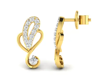 Steady unique design earring pair 3D print model