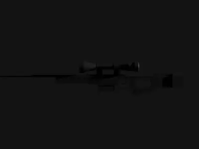 Low Poly Sniper Rifle Low-poly 3D model