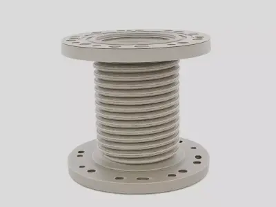 Industrial Factory Pipe Expansion Joint for 3D print 3D model